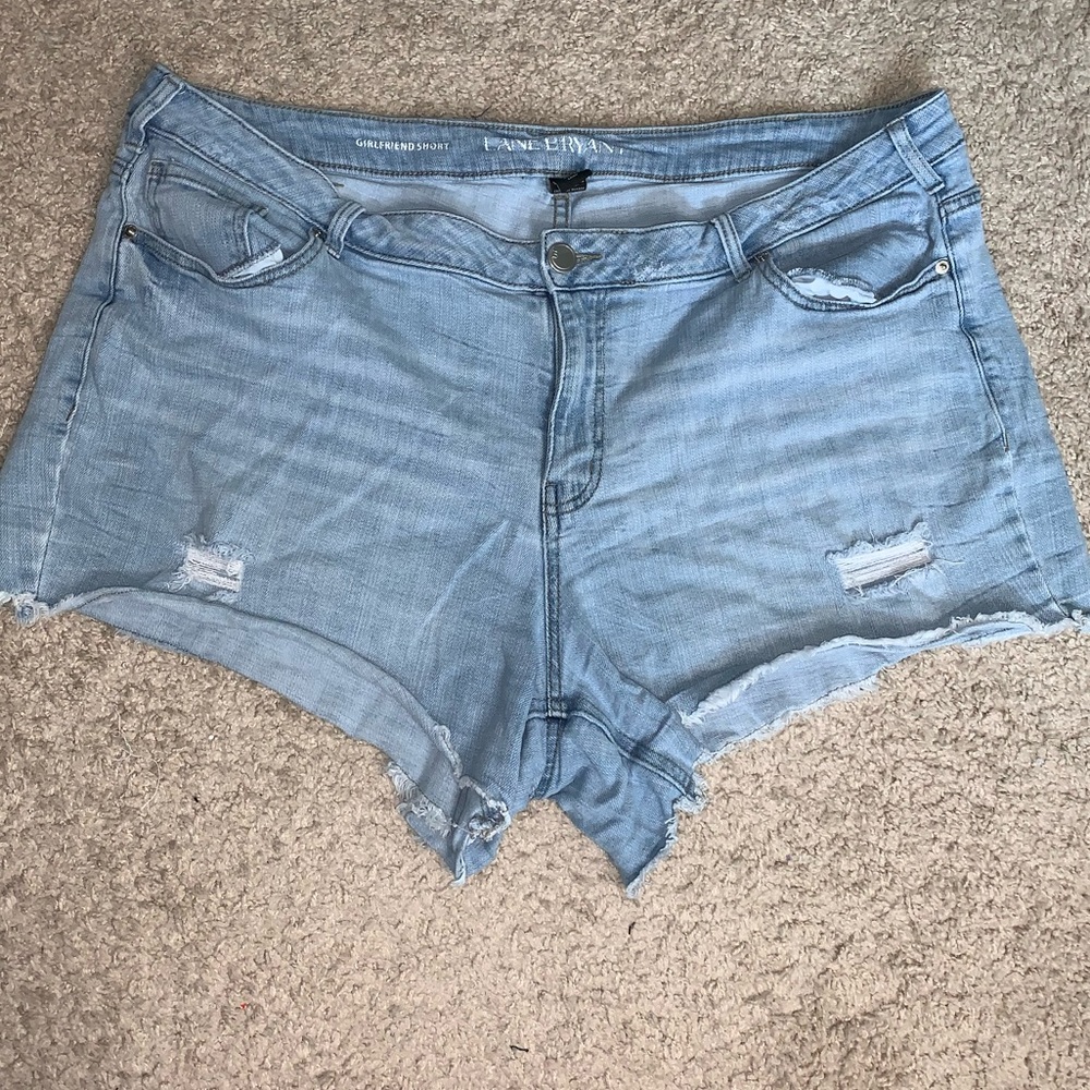 Lane Bryant girlfriend cutoff jean shorts